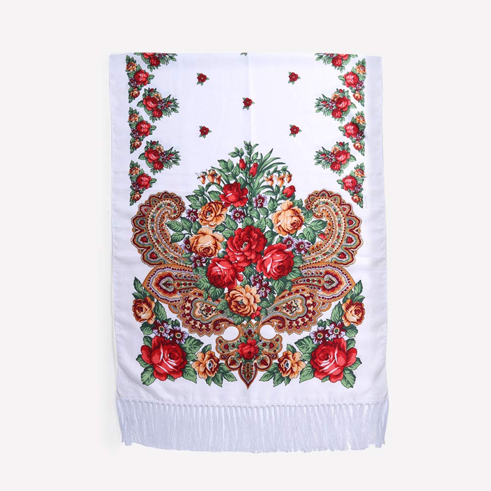 Gudessly Traditional Tassel Exotic Wrap Printed Scarf for Women Warm Soft Large Long Rectangular Fashion Scarves