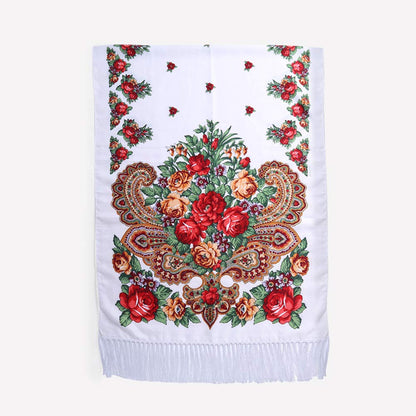Gudessly Traditional Tassel Exotic Wrap Printed Scarf for Women Warm Soft Large Long Rectangular Fashion Scarves