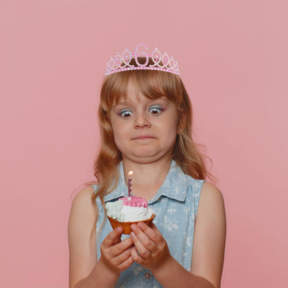 Canitor Birthday Decorations for Girls - Crown Tiara Sash Set and Headband Gift