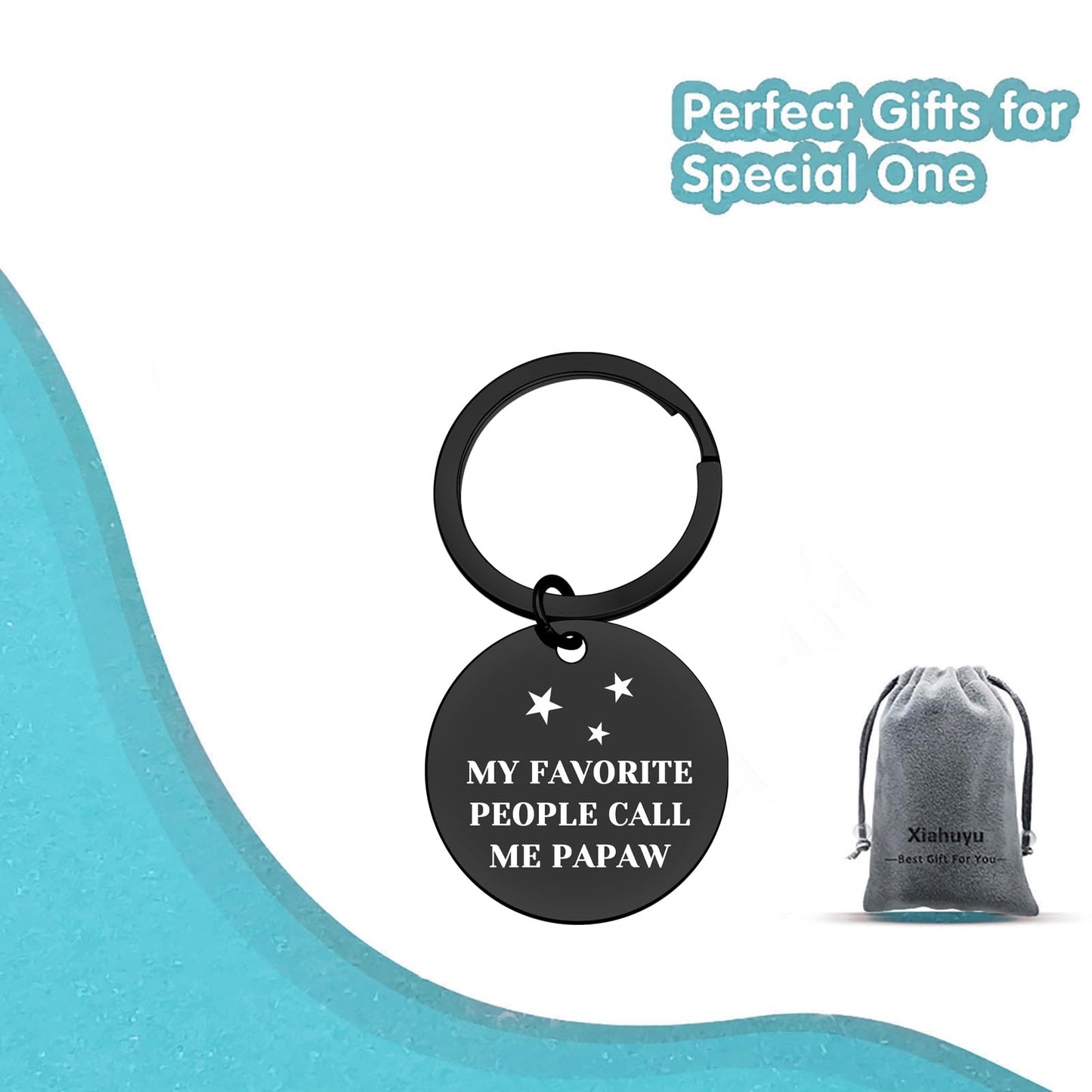 Xiahuyu Grandpa Gifts Papaw Keychain My Favorite People Call Me Papaw Keychain Christmas Birthday Gifts for Grandpa Grandad Papaw Fathers Day Gift Grandpa Gift from Grandkids