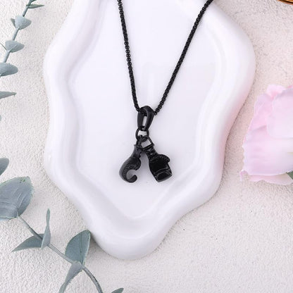 Kilener Boxing Glove Pendant Necklace Punk Chain Necklaces for Men Women Birthday Gifts for Boxers Fitness Motivation Gifts for Son Daughter Friends Boxing Gloves Necklace