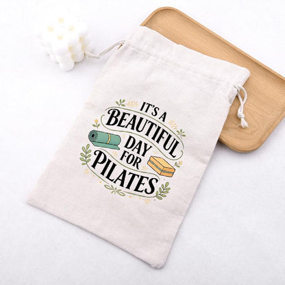 Pilates Lovers Drawstring Bag for Pilates Gifts for Pilate Teacher Instructor Pilates Workout Gym Exercise Gifts Yoga Pilate Gear Storage Pouch Bags 7.8 * 11.8 Inches