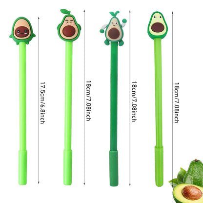 40 Pcs Cute Avocado Gel Ink Pens, Fruit 0.5 mm Black Ink Cool Novelty Writing Pens f for Ournaling, Writing, Note-Taking, Teacher Student School Party Office Home Supplies (Cute Avocado)