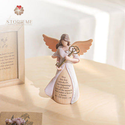 Storieme Housewarming Gifts New Home: House Warming Gift for Women Friend Homeowner - Guardian Angel Figurines for New Apartment Party Decorations Entryway Table Decor Ideas