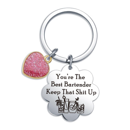 Barmaid Keyring Mixologist Jewelry BFF Gifts Bartender Moving Keychain