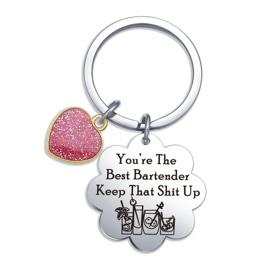 Barmaid Keyring Mixologist Jewelry BFF Gifts Bartender Moving Keychain