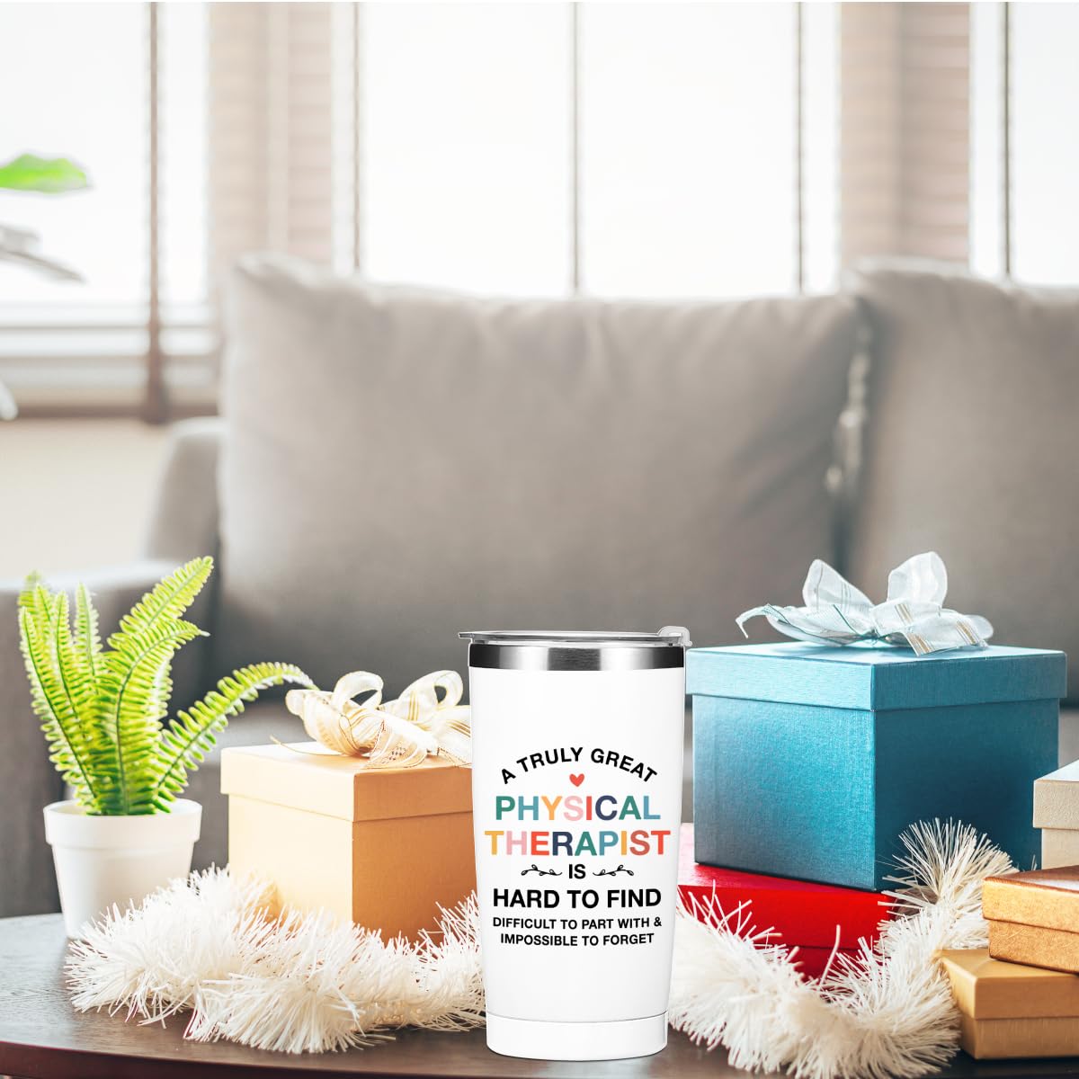 Physical Therapy Gifts Tumbler, Physical Therapist Gift Water Bottle, Appreciation Gifts, Double Wall Travel Coffee Mug Stainless Steel Vacuum Insulated Thermal Cup PT Gift for Women Coworker
