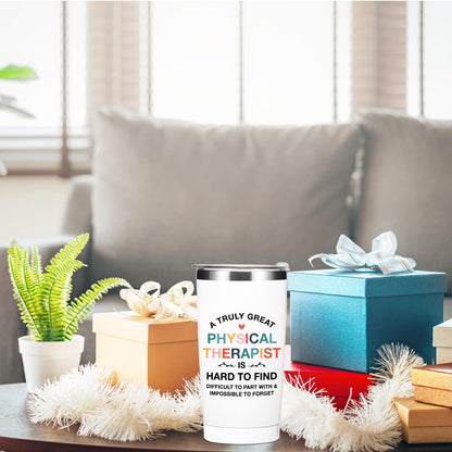 Physical Therapy Gifts Tumbler, Physical Therapist Gift Water Bottle, Appreciation Gifts, Double Wall Travel Coffee Mug Stainless Steel Vacuum Insulated Thermal Cup PT Gift for Women Coworker