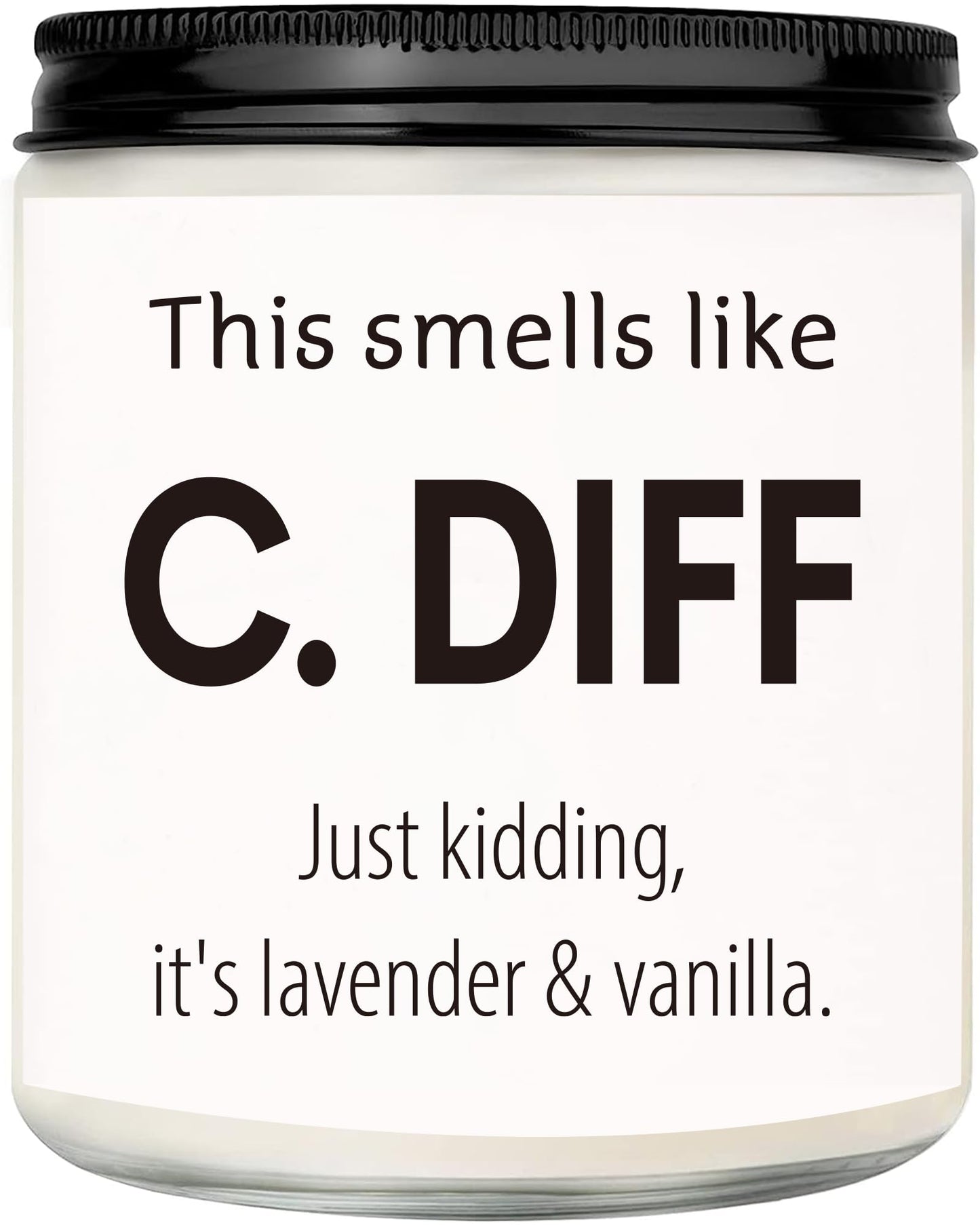 Funny Nurse Gifts for Women, Natural Soy Wax Lavender Scented Handmade Candle (7oz), Nurse Week Appreciation Graduation Gifts for School Future Nicu Nurse Practitioner, SU864452