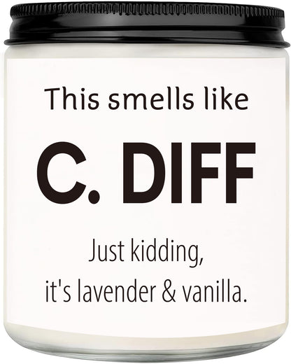 Funny Nurse Gifts for Women, Natural Soy Wax Lavender Scented Handmade Candle (7oz), Nurse Week Appreciation Graduation Gifts for School Future Nicu Nurse Practitioner, SU864452