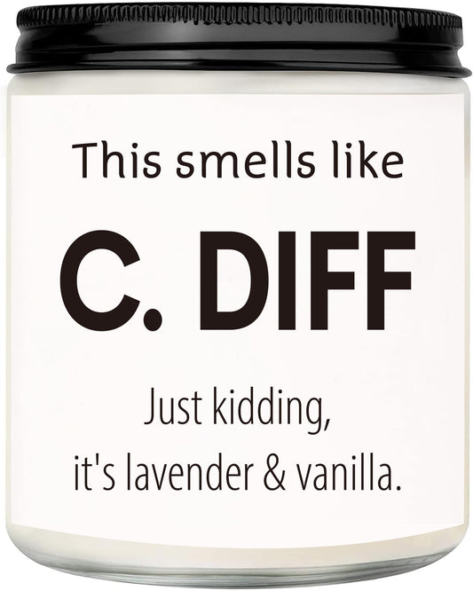 Funny Nurse Gifts for Women, Natural Soy Wax Lavender Scented Handmade Candle (7oz), Nurse Week Appreciation Graduation Gifts for School Future Nicu Nurse Practitioner, SU864452
