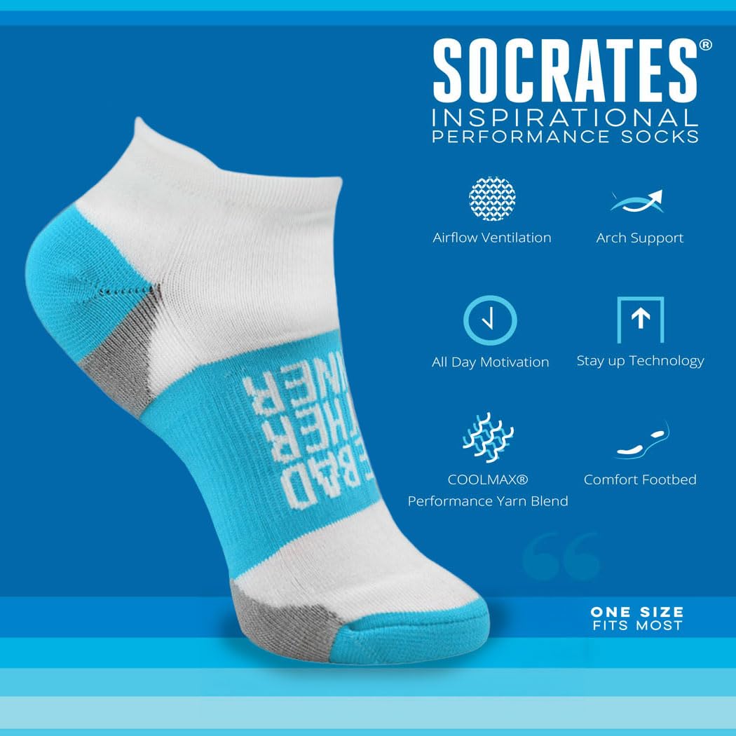 Gone For a Run Motivational Ankle Running Socks - Inspirational Affirmation Socks for Women - Runners Gifts & Motivation