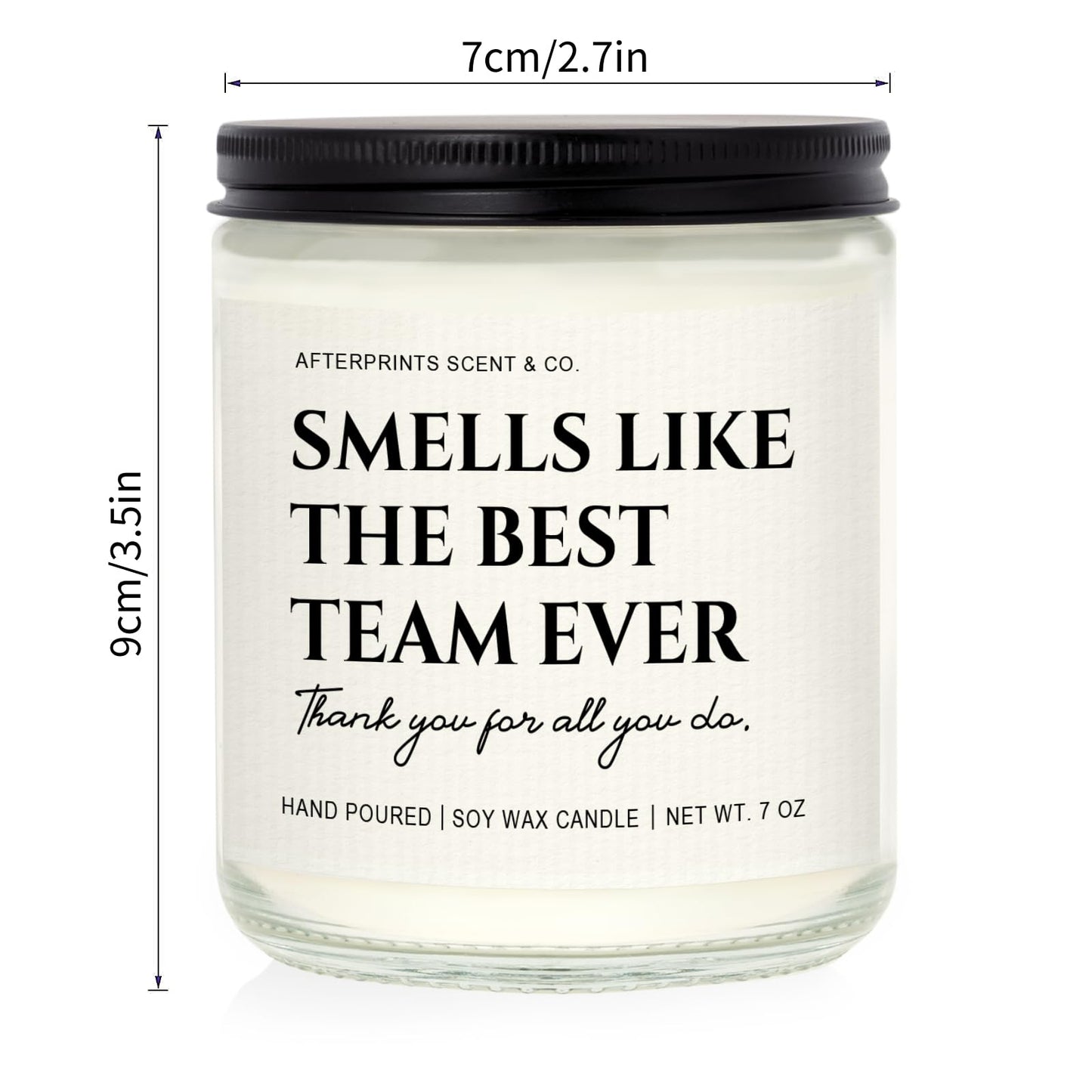 Afterprints Boss Gifts for Women Men, Best Team Ever Candle, Employee Appreciation Gifts, Team Appreciation, Christmas Farewell Gift for Coworker, Boss Lady, Staff, 7oz Lavender Scented Candles