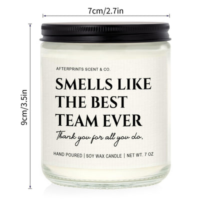 Afterprints Boss Gifts for Women Men, Best Team Ever Candle, Employee Appreciation Gifts, Team Appreciation, Christmas Farewell Gift for Coworker, Boss Lady, Staff, 7oz Lavender Scented Candles