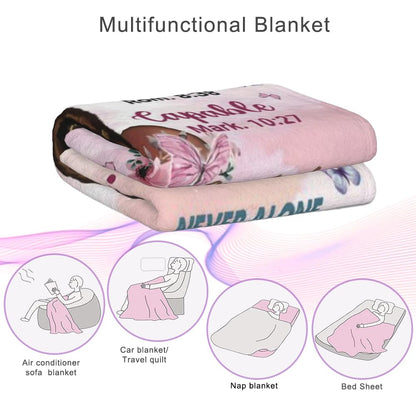 Throw Blanket, Soft Fleece Blanket with Inspirational Positive Thoughts and Quotes for Bedroom, Ideal as a Gift for Girls and Women 50x60 Inch