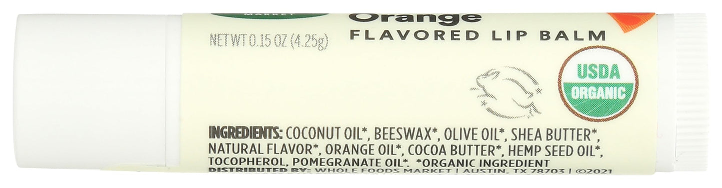365 by Whole Foods Market, Organic Flavored Lip Balm, Pomegranate Orange, 0.15 Ounce