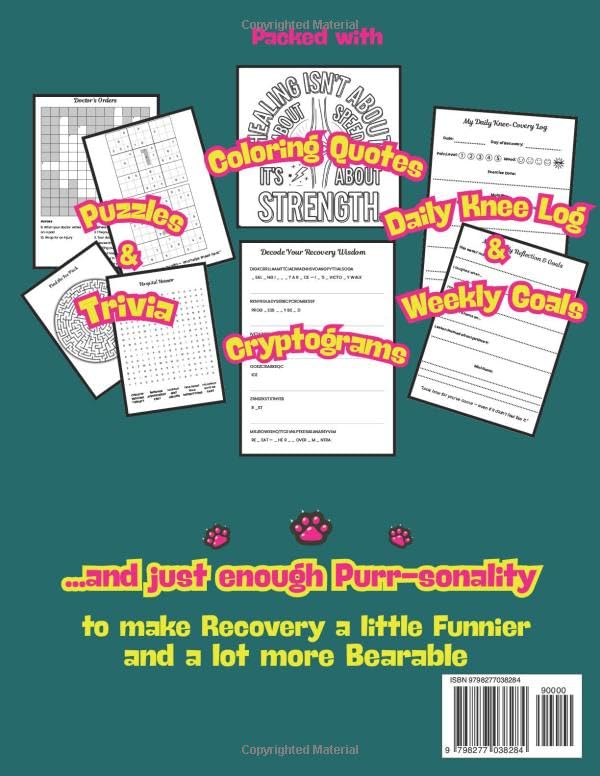 Knee Surgery Recovery Activity Book: Puzzle Pack, Knee-Code Cryptograms, Coloring Quotes & Motivational Trackers for a Faster & Fun Rehab