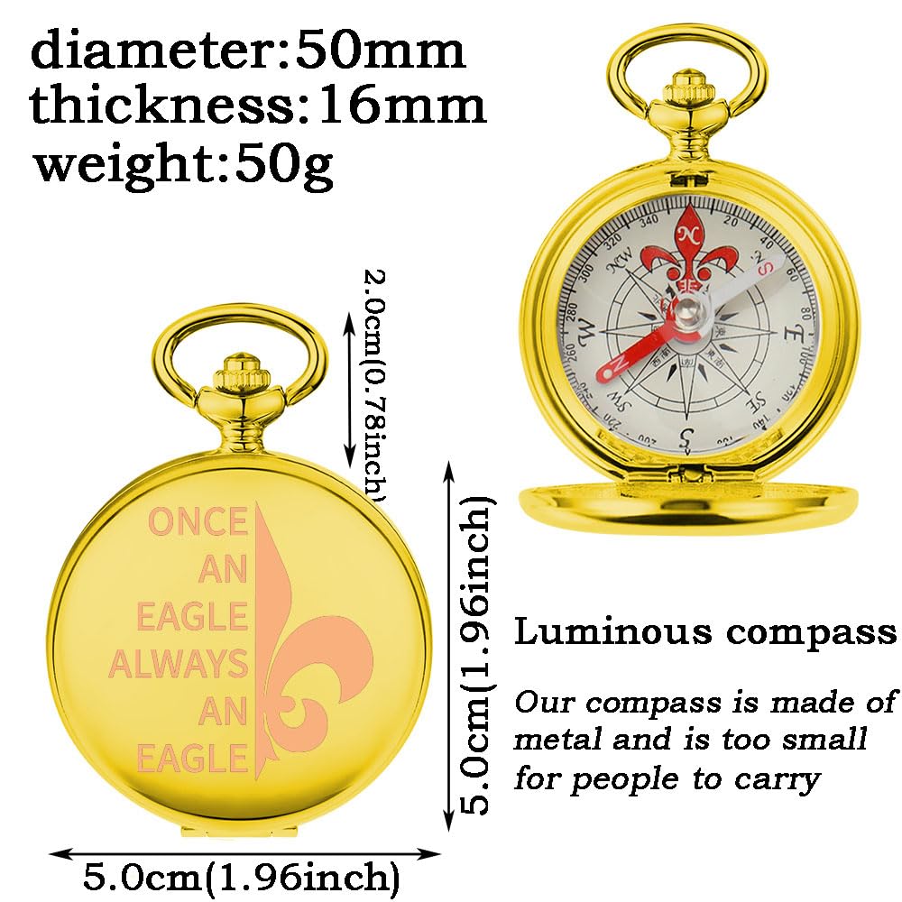 TGBJE Scout Gift Scout Court of Honor Gift Once an Always an Boating Compass Scout Ceremony Gift
