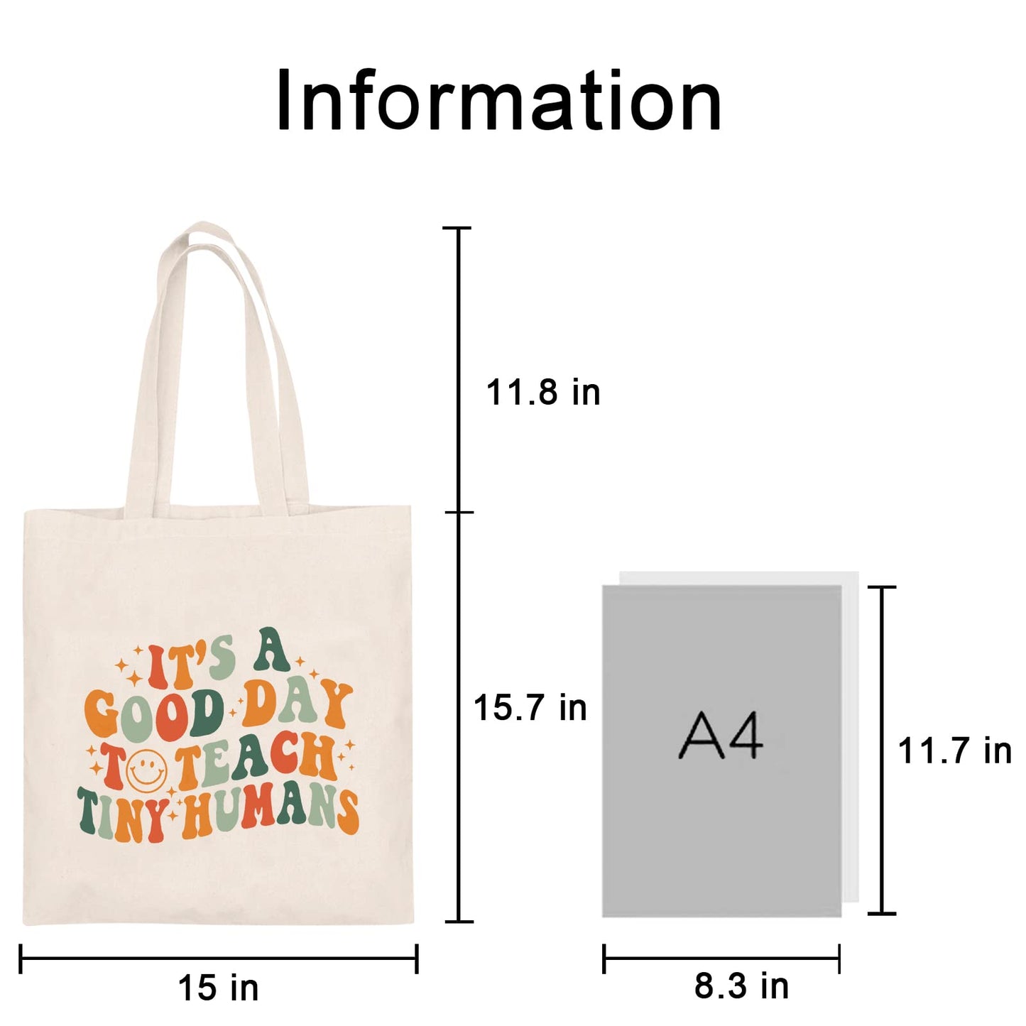 Kimoli Teacher Appreciation Gifts School Canvas Tote Bags Aesthetic Travel Beach Bag Summer Reusable Grocery Shopping Bag