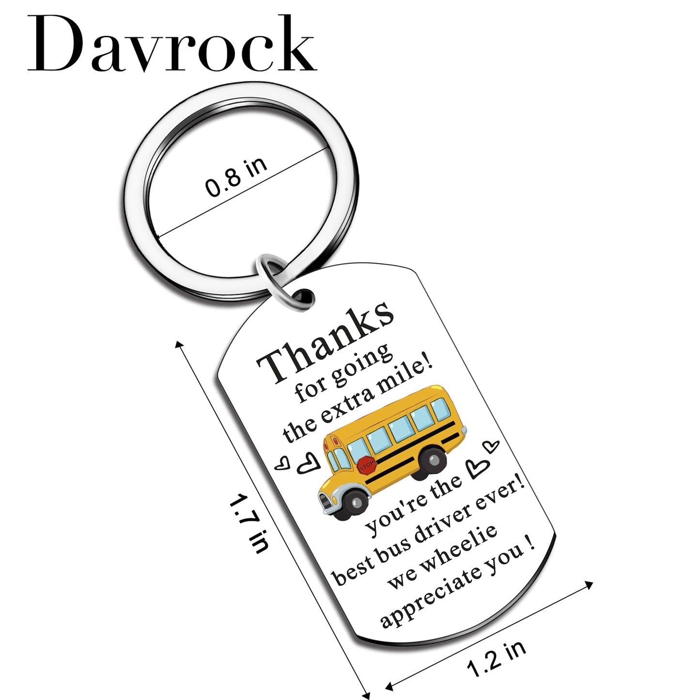 School Bus Driver Gifts Bus Driver Appreciation Gifts Valentine Gift Thank You Keychain Birthday Thanksgiving Day Christmas Stocking Stuffers Birthday Gift Retirement Custodian Appreciation Gift