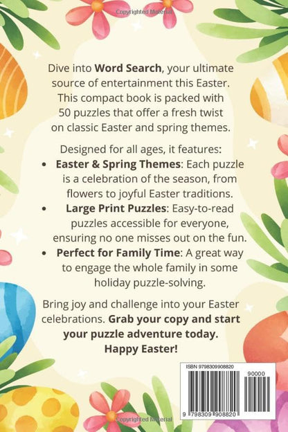 Easter Basket Stuffers: Word Search Large Print: Fun and Festive Puzzle Book for Kids, Teens, and Adults. A Perfect Gift for the Whole Family!