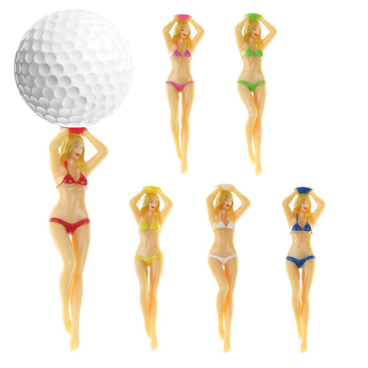 KOFULL Colored Golf Tees, 3 inch Golf Practice Novelty Tees, White Elephant Stocking Stuffer Gifts for Golfer Fun Gift, 6 Pcs