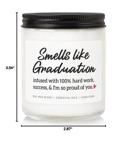 LUMELOOM Graduation Gifts for Her, Him, 9oz Aromatherapy Lavender Scented Soy Wax Candle, 2026 College, Master Degree, PhD, High School, Nurse Graduation Gifts, Funny Grad Candle for Women, Men