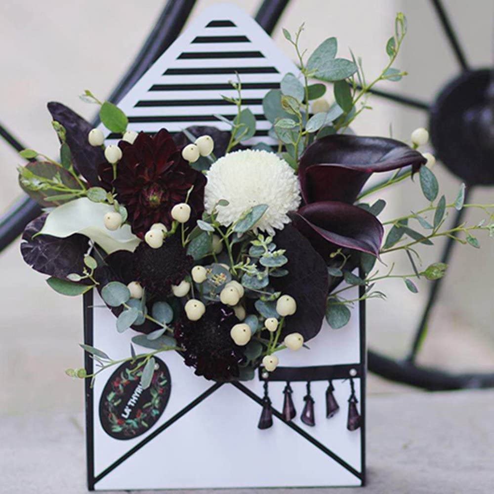 BBJ WRAPS Flower Arrangement Boxes Floral Envelop Box Premium Mixed Style Florist Bouquet Packaging, Perfect for Florists and DIY Lovers, 5 Counts 8x2.8x5.7 Inch (Assorted 5 Patterns