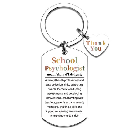 School Psychologist Gifts for Women Men Psychology Keychain Gifts for Counselor Teacher Unique Birthday Christmas Gift for Psychology Majors Cool Stuff School Counselor Gift Ideas