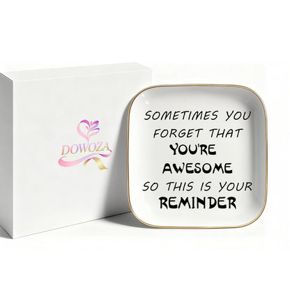Inspirational Gifts for Women Ring Dish - You're Awesome - Unique Gifts Best Friends Gifts for Women Coworker Christmas Retirement Gifts