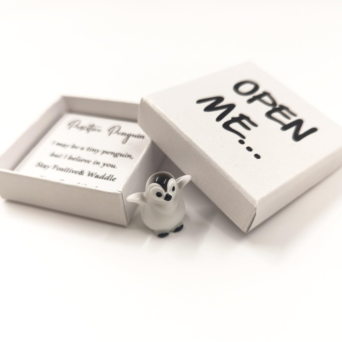 I Love You Penguin Pocket Hug – Cute Matchbox Gift with Tiny Penguin & I Love You Card for Boyfriend, Girlfriend or Valentine’s Day, Her or Him