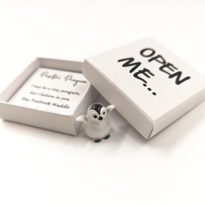 I Love You Penguin Pocket Hug – Cute Matchbox Gift with Tiny Penguin & I Love You Card for Boyfriend, Girlfriend or Valentine’s Day, Her or Him