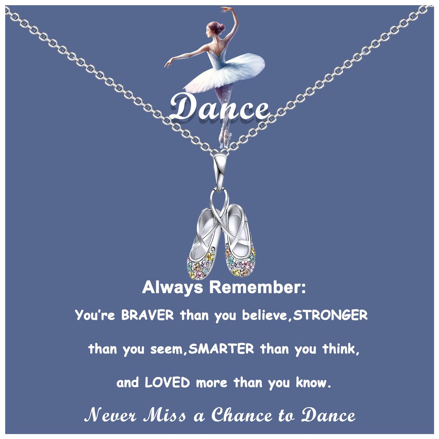 Dance Recital Gifts for Girls, Ballerina Necklace Jewelry, Ballet Gifts for Girls, Ballet Dancer Gifts, Dance Lovers Gifts for Young Girls Recital Dance Team Daughter Granddaughter Niece