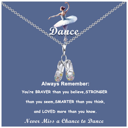 Dance Recital Gifts for Girls, Ballerina Necklace Jewelry, Ballet Gifts for Girls, Ballet Dancer Gifts, Dance Lovers Gifts for Young Girls Recital Dance Team Daughter Granddaughter Niece