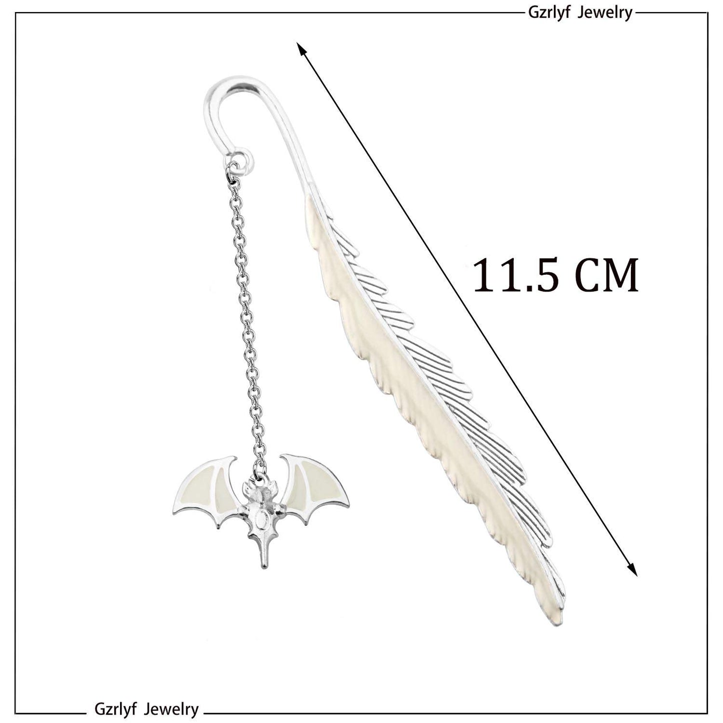 Gzrlyf Bat Bookmark Luminous Bookmarks Bat Gifts for Book Lover Bookworm Gifts Bat Lover Gifts (Luminous Bookmark)