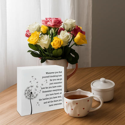 Inspirational Quote Wooden Box Sign, Inspirational Quotes Gifts, Whenever You Find Yourself... Wood Plaques Desk Décor, Motivational Box Wood Sign, Graduation Decor Gift, Therapist Gifts