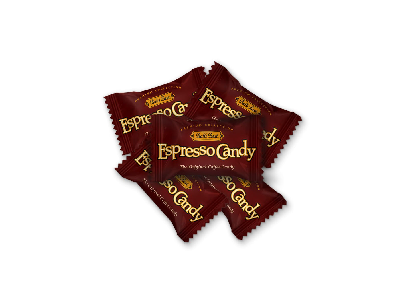 Bali's Best Espresso Candy, 1 Pound Jar, Individually Wrapped Hard Candy with Espresso Filled Center, Made with Real Sumatran Coffee, Halal