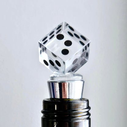 Crystal Dice Wine Stopper - Perfect Bunco Party Gift, Prize or Bunco Party Favors for the Entire Group.