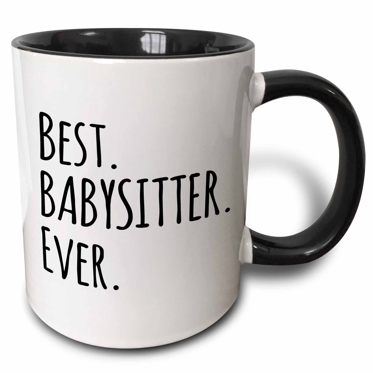 3dRose - mug_151476_4 3dRose Best Babysitter Ever Mug, 11 oz, Black
