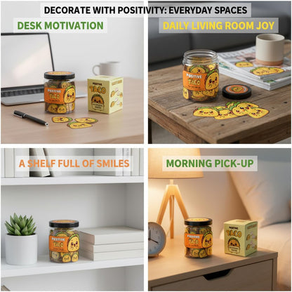 DEARMINE Positive Taco Jar – 60 Affirmation Cards Emotional Support Taco Gift for Taco Lovers, Birthday Gifts for Women