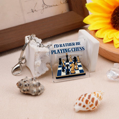 Hobby Gifts Acrylic Keychain, Graduation Inspirational Gifts Chess Skiing Karate Climbing