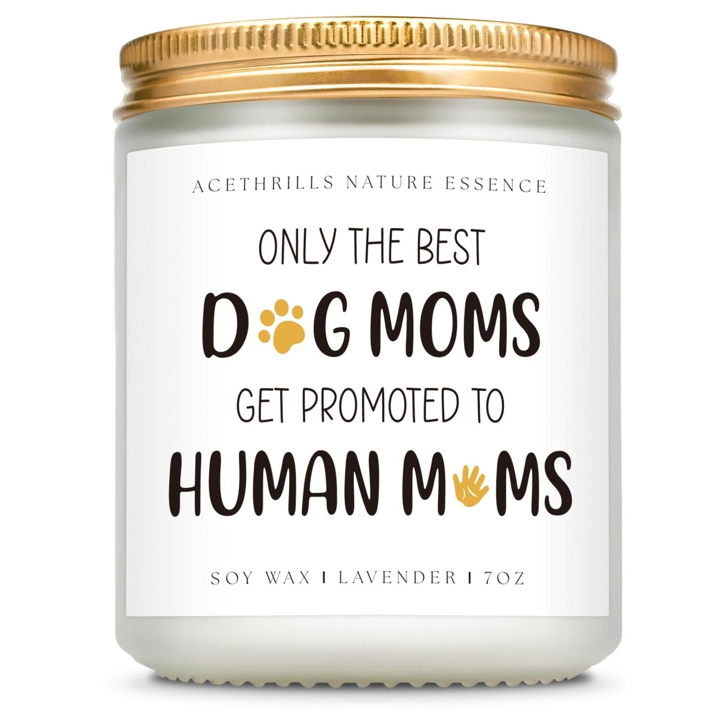 AceThrills New Mom to Be Gift, Pregnancy Gifts for Expecting Mom to Be Gift, Postpartum Gifts for Moms First Time - 7 Oz Lavender Scented Candle (Dog Moms)