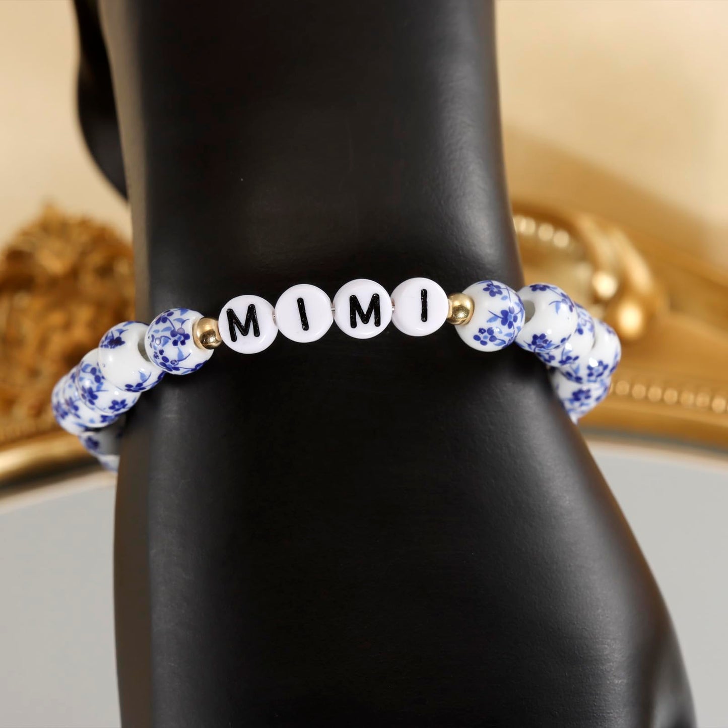 Kivosliviz Mimi Gifts for Birthday from Grandkids Grandson Grandma Mothers Day Jewelry Mimi Bracelet Blue