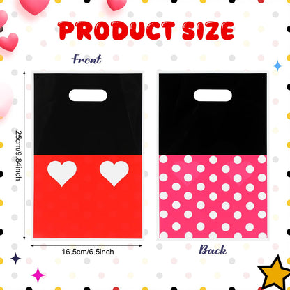Eccliy 30 Pcs Cartoon Mouse Theme Party Favor Bags Mouse Candy Snack Treat Gift Bags For Birthday Party Decoration Supplies