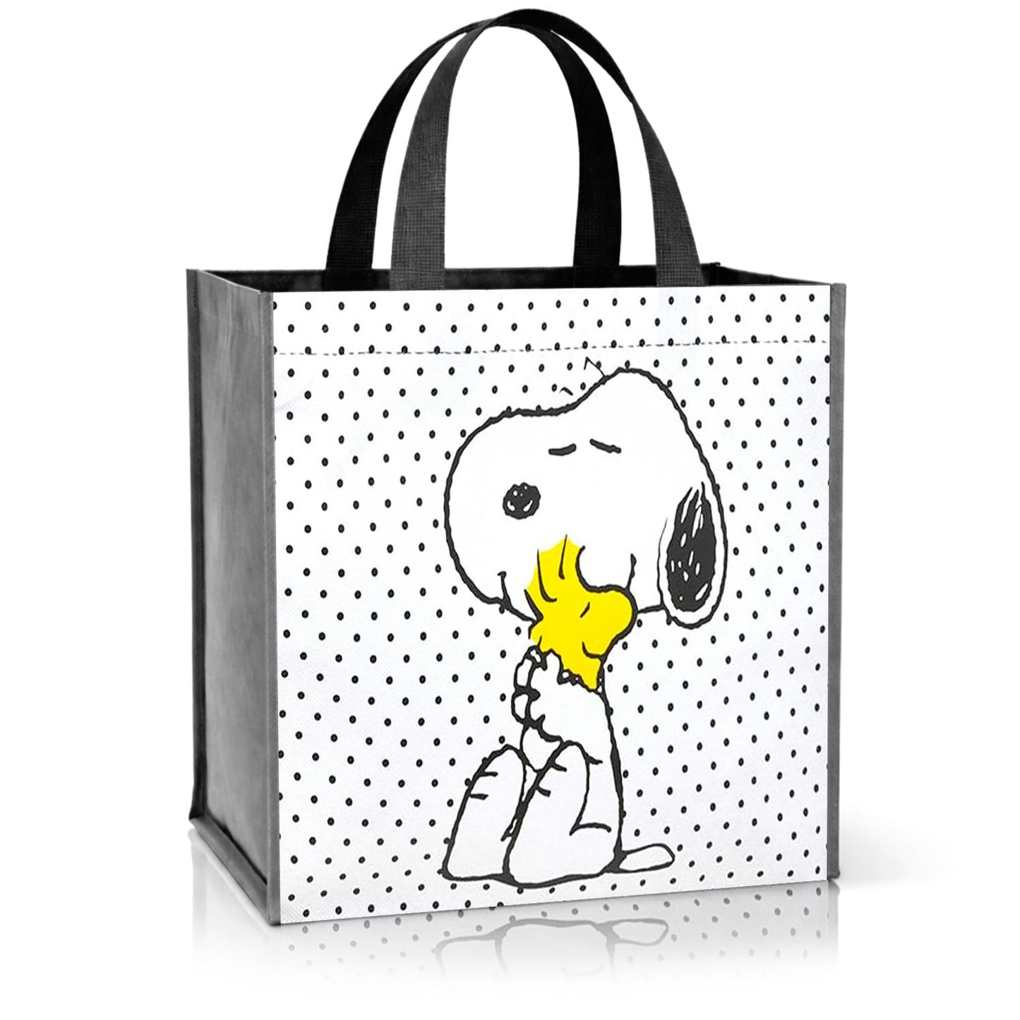 Peanuts Tote Bags for Kids, Adults - Bundle with 2 Snoopy Tote Bags for Groceries, Shopping, Storage, More Plus Stickers | Snoopy Gifts for Kids, Boys, Girls
