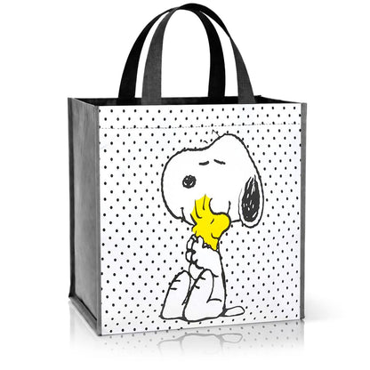 Peanuts Tote Bags for Kids, Adults - Bundle with 2 Snoopy Tote Bags for Groceries, Shopping, Storage, More Plus Stickers | Snoopy Gifts for Kids, Boys, Girls