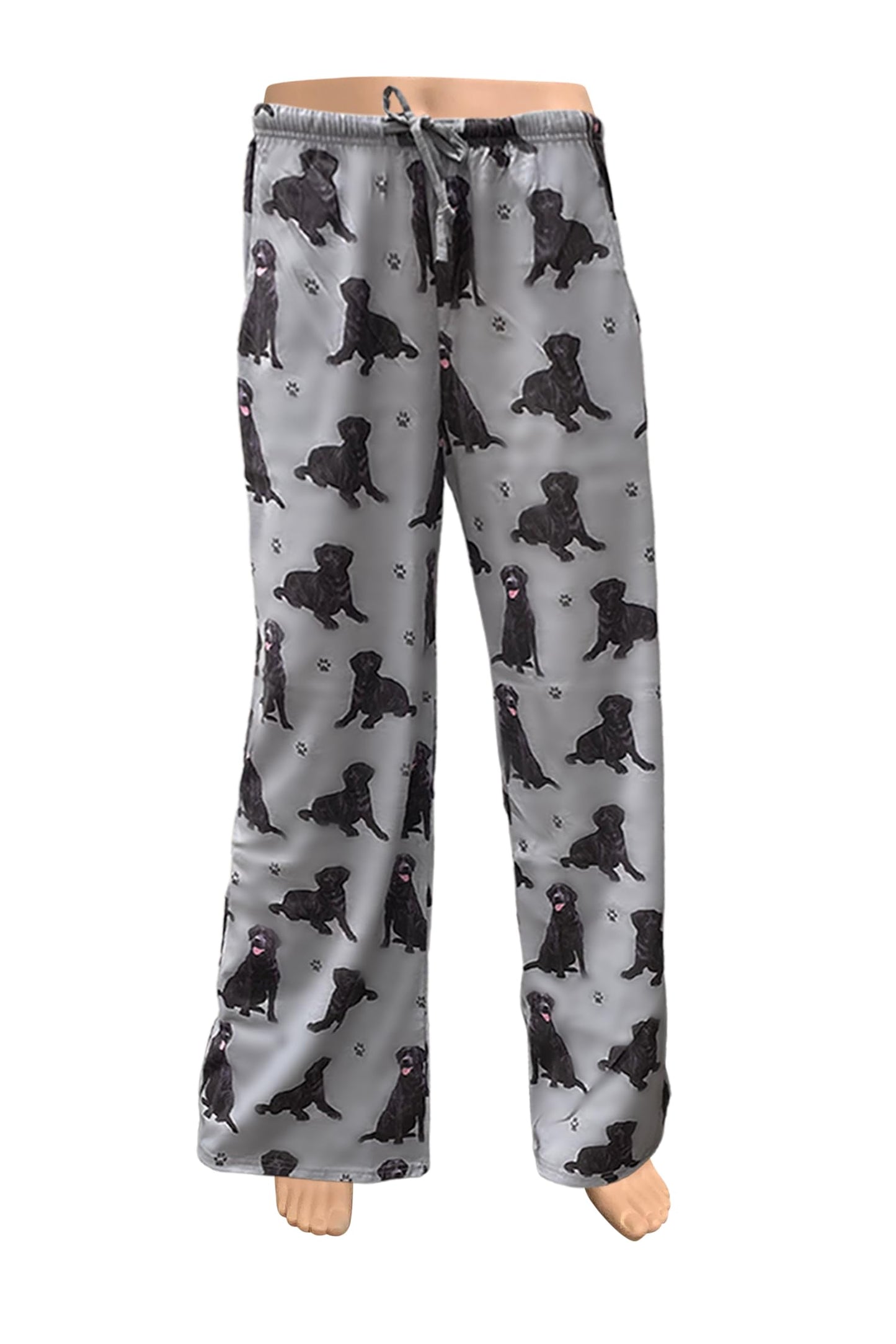 Black Lab Unisex Lightweight Cotton Blend Pajama Bottoms – Soft and Comfortable – Perfect for Black Lab Gifts