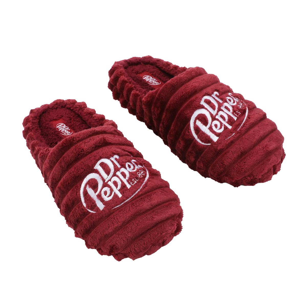 Packed Party Dr Pepper Logo Adult Red Scuff Slippers