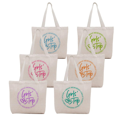 4 PCs 5 Pcs 6 Pcs Friend Trip Gifts Favors, 2026 Friendship Gifts, Tote Bag with Inner Porket Weekender Bags for Women