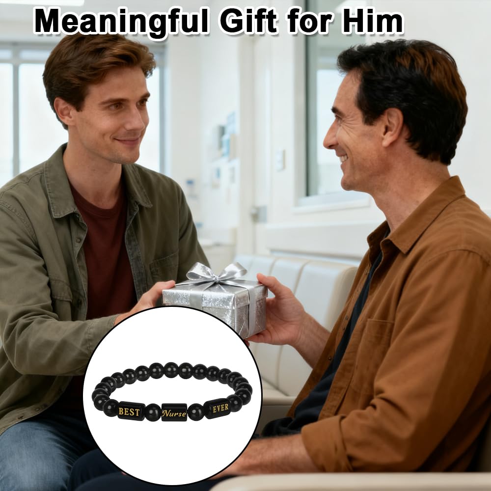 Male Nurses Week Gifts Nurse Gifts for Men Nurse Accessories for Work Appreciation Thank You Gift Ideas for Nurses Practitioner Graduation Christmas Retirement Valentines Mens Bracelets